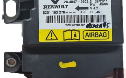 LOGAN (X90) / DUSTER (H79) / SANDERO  TEMIC-CONTINENTAL AIRBAG COMPUTER (WITH YELLOW CONNECTOR): <br><b>8201 163 278</b>
